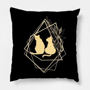 gold cat lovers for everyone suitable for tshirt sweatshirt sweaters and hoodies Pillow