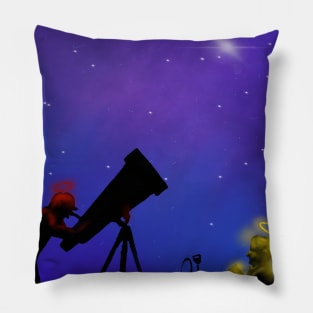 Crowley and Aziraphale stargazing Pillow