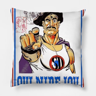 oui nide iou Pillow