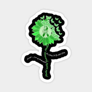 It'S Okay To Not Be Okay Butterfly Green Ribbon Magnet