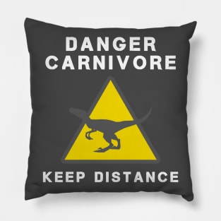 Warn sign dangerous carnivore raptor keep distance Pillow