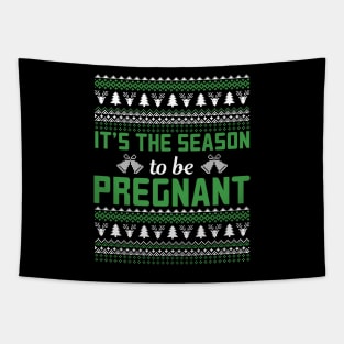 It's The Season To Be Pregnant | Pregnant Christmas Gifts Tapestry