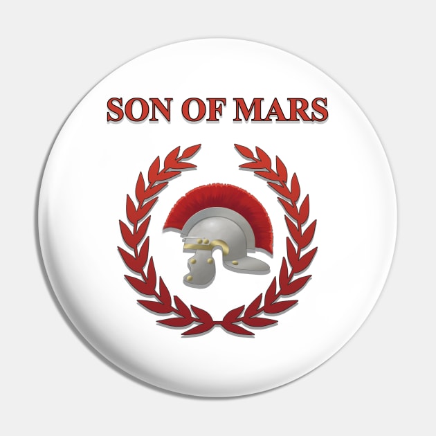 Son of Mars Ancient Roman War God Pin by AgemaApparel