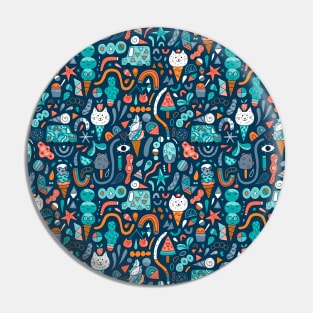 Ice cream and cats Pin