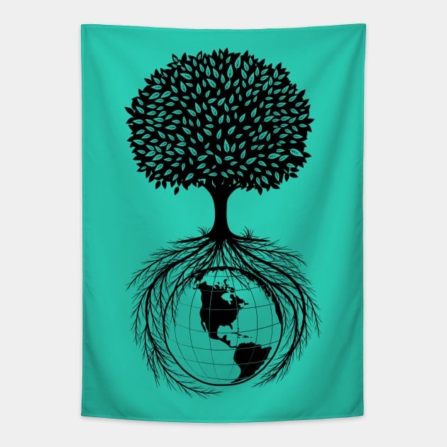 Tree Globe Tapestry by SWON Design