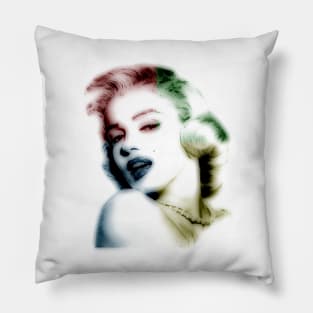 marilyn monroe, colored Pillow