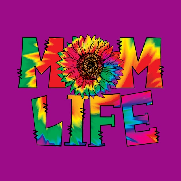 Tie dye sunflower mom life by Samphelinshop