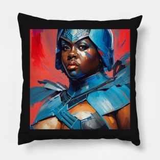 African Queen: Futuristic Fashion Statement T-Shirt Pillow