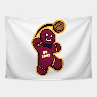 Cleveland Cavaliers Gingerbread Man Tapestry