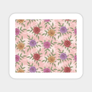 Colorful flowers pattern Magnet