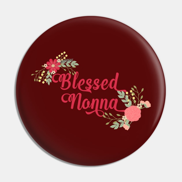 Blessed Nonna Floral Christian Grandma Gift Pin by g14u