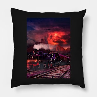 Red Train Pillow