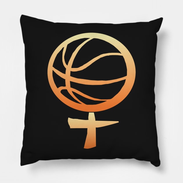 Women's basketball symbol Pillow by kac044