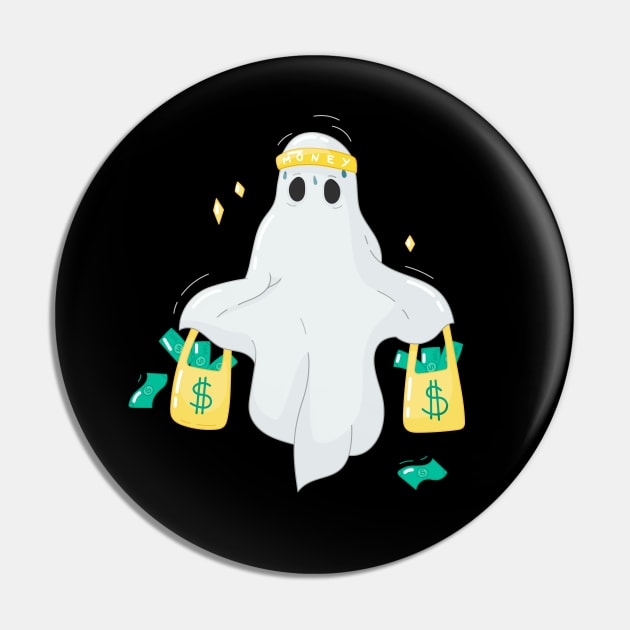 Ghost with money bag Pin by Polikarp308