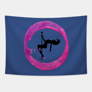 Pink Circle - Poledance art Tapestry