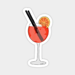 Aperol Spritz Cocktail Summer Drink Magnet