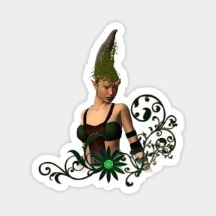 Wonderful fairy with floral elements Magnet