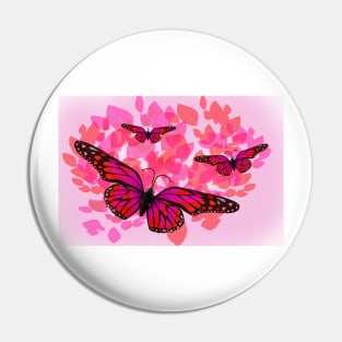 Red Butterflies Pin