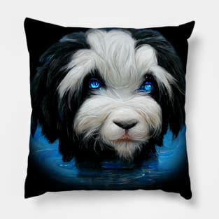 Tibetan Terrier artwork Pillow