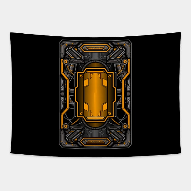 mecha cyberpunk weapon design Tapestry by eleazarion