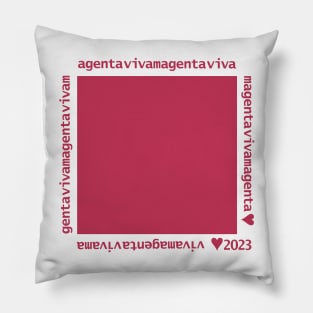 Viva Magenta Color of the Year 2023 Swatch Pillow