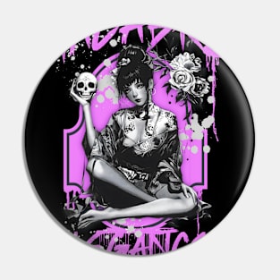 Geisha and skull 6613 Pin