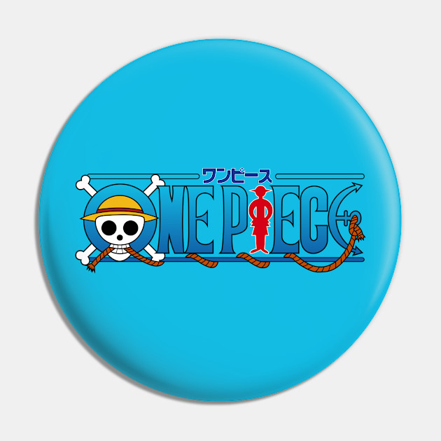 One Piece Logo Series One Piece Luffy Straw Hat Pirate Sluffy Pin Teepublic