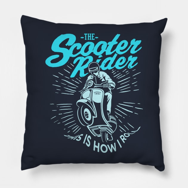 Scooter Driver | motor rider Pillow by OutfittersAve