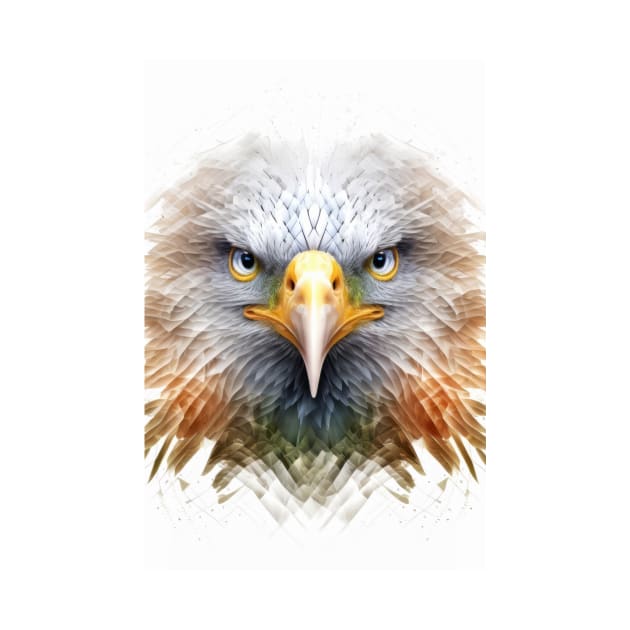 Eagle Animal Portrait Nature Wildlife Painting by Cubebox