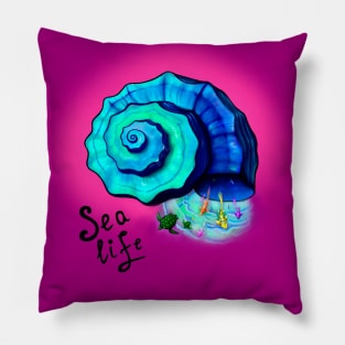 Fish Shell Art 6 Pillow