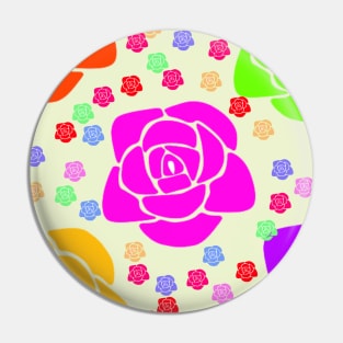 COLORFUL ROSES FLOWER PATTERN BACKGROUND Pin