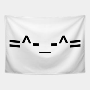 ASCII Cat (Black) Tapestry