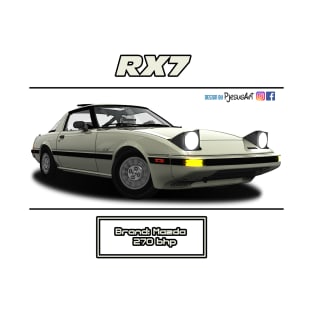 Mazda RX7 FB Dover White T-Shirt