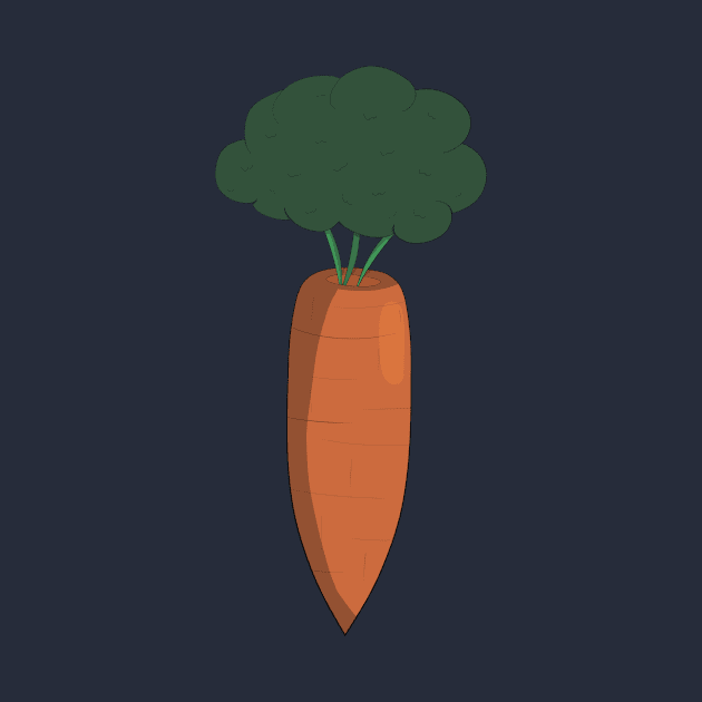 Carrot Illustration Leaves and Stems by PandLCreations