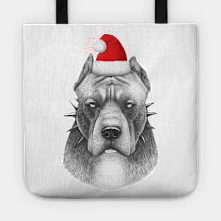 Winter pitbull Tote