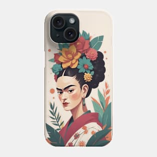 Frida's Colorful Reverence: Illustration Phone Case