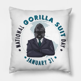 National Gorilla Suit Day Pillow