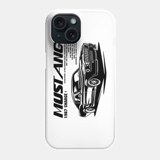 Mustang 1967 Black Print Phone Case