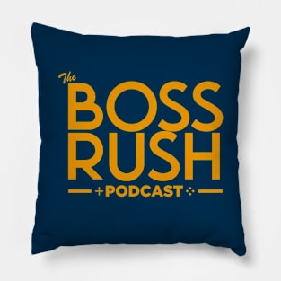 The Boss Rush Podcast Logo (Yellow) Pillow