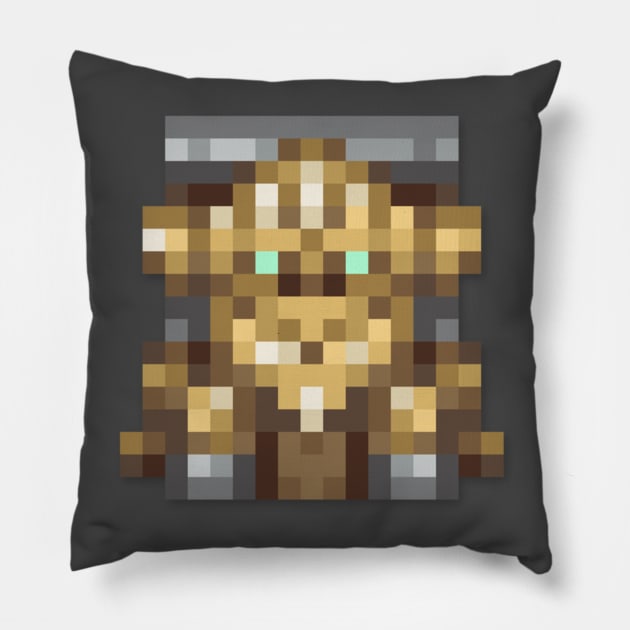 Robo low-res pixelart Pillow by JinnPixel