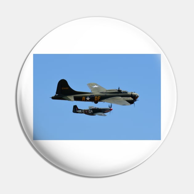 B-17 Flying Fortress + P-51 Mustang Pin by CGJohnson