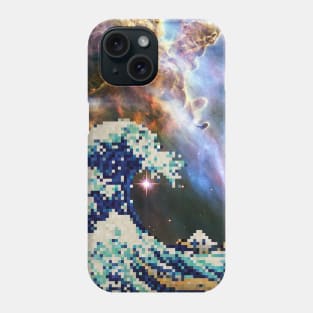 The Great Wave - Hokusai - Pixel Galaxy Phone Case