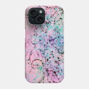 Abstract Painting - Pink & Ink Phone Case