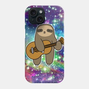 Guitar Sloth Rainbow Space Phone Case