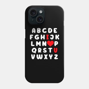 ABC Alphabet I Love You English Teacher Valentines Day Phone Case