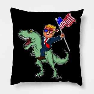 T-Rex Trump Dinosaur USA Gift Pillow