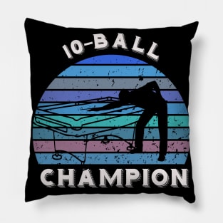 10-ball pool champion - retro billiards Pillow