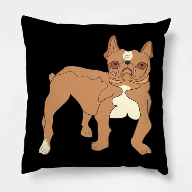 French Bulldog Pillow by Alekvik