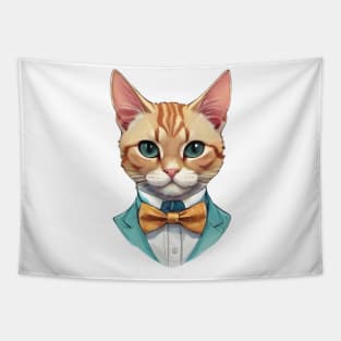 Fancy Cat with Bowtie no.5 Tapestry