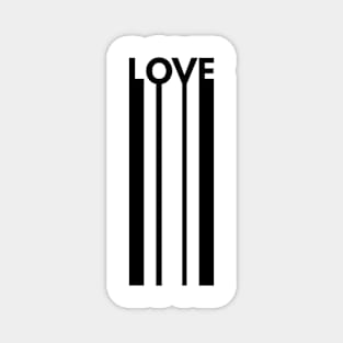 Love is Love Long Black Minimalist Simple Magnet